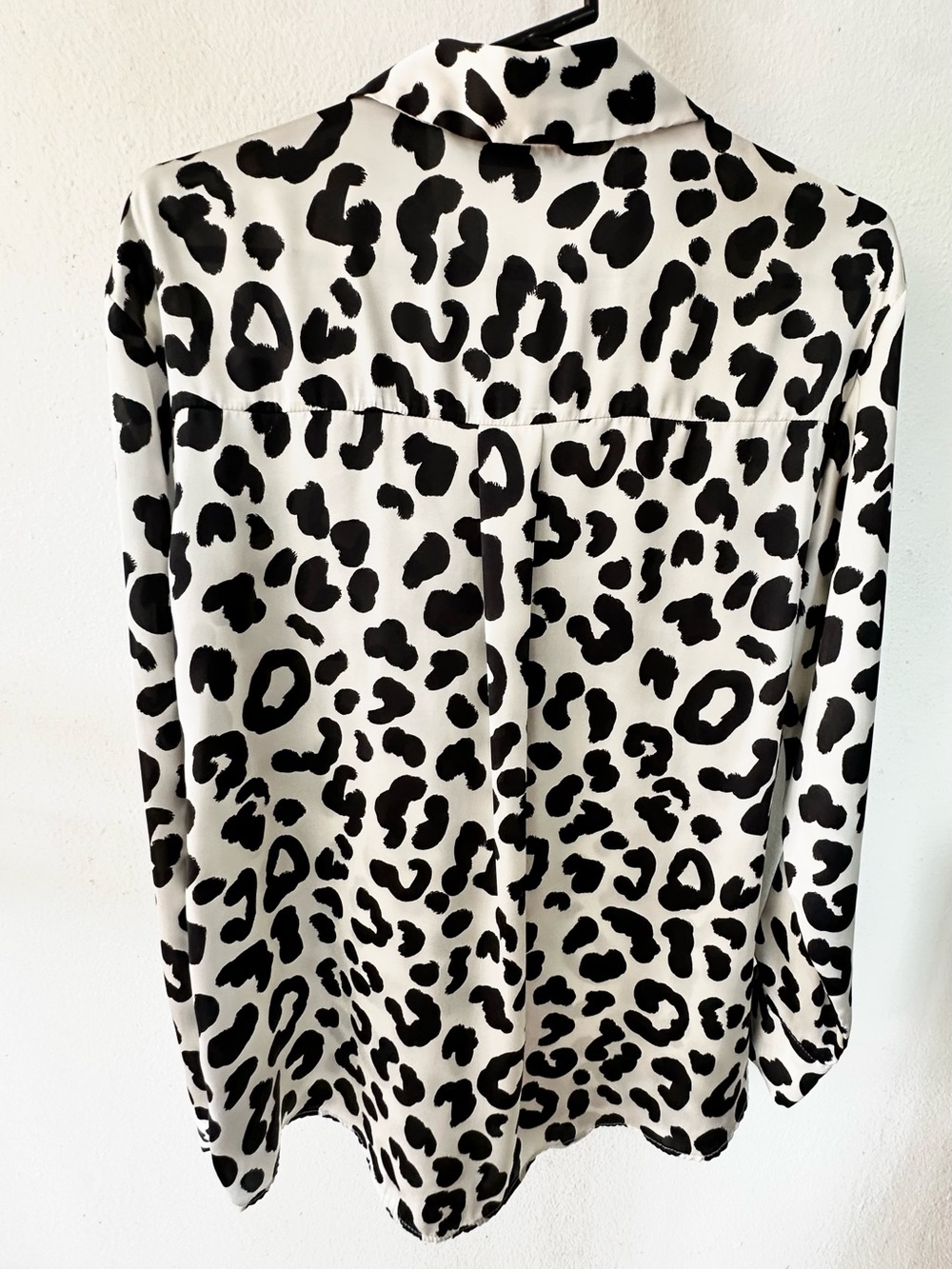 Zara Satin Leopard Print Button Down Blouse | Animal Print Chic Top Size S - Picture 4 of 7